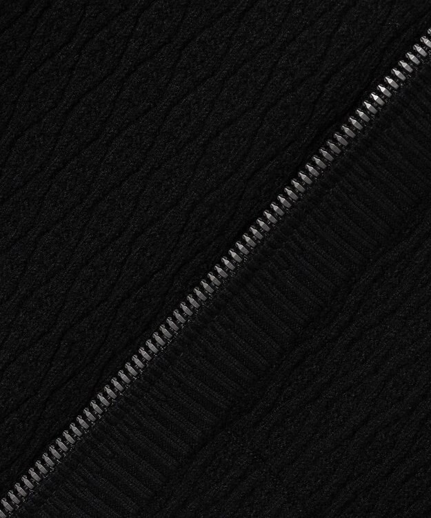 JOSEPH HOMME 【新柄】 ヴィスコースリンクス　ハイネックジップアップカーディガン ブラック系