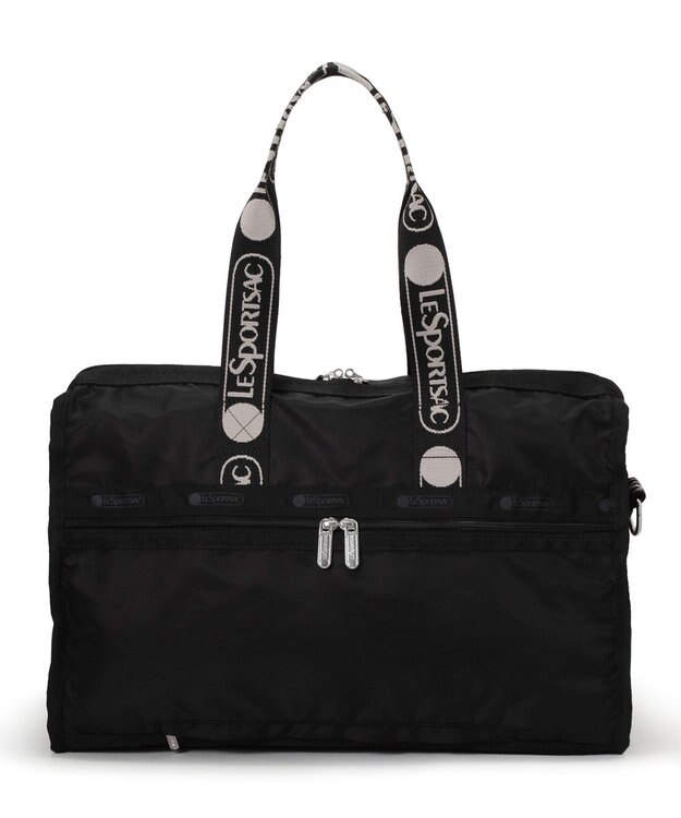 LeSportsac DELUXE MED WEEKENDER MH/ロゴジャガードブラックスナイデル ロゴジャガードブラックスナイデル
