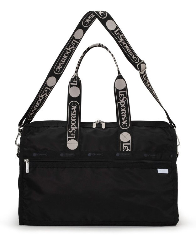 LeSportsac DELUXE MED WEEKENDER MH/ロゴジャガードブラックスナイデル ロゴジャガードブラックスナイデル