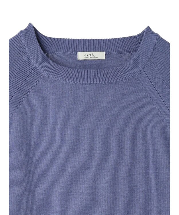 earth music&ecology サイドスリットルーズチュニック Blue