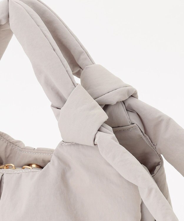 LA BAGAGERIE 【maison vert】 【撥水】リボンフワフワ２WAYトート ライトグレー