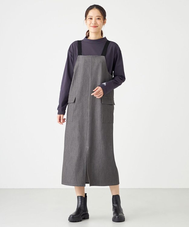 SHARE PARK LADIES TRストレッチジャンスカ ライトグレー系