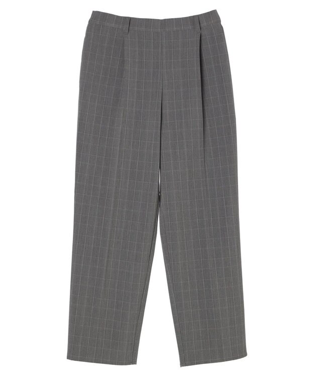 Green Parks きれいシルエットチェックパンツ Glen Check