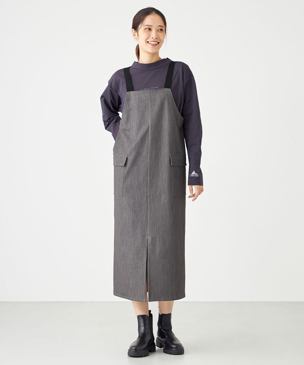 SHARE PARK LADIES TRストレッチジャンスカ ライトグレー系