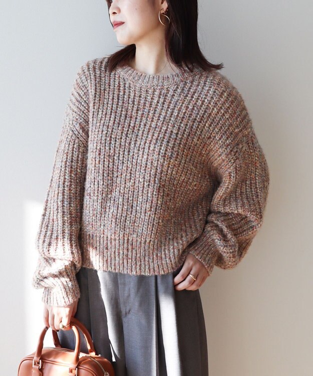 Green Parks ｍｉｘラメショートニットプルオーバー Beige