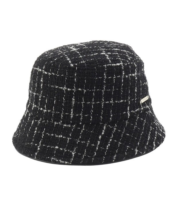 MOONBAT FURLA 【日本製】チェックツイード バケットハット ブラック