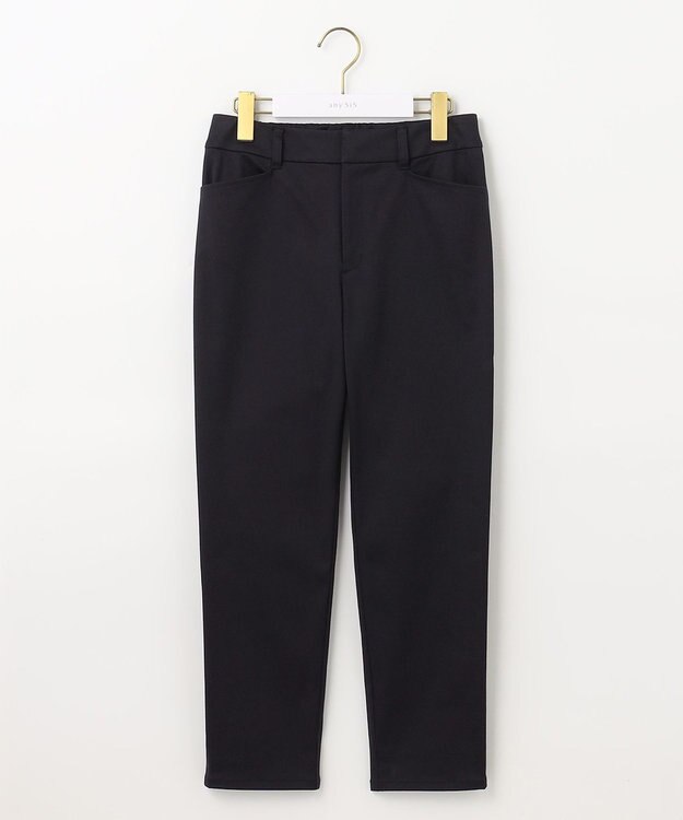 ANY SIS 【撥水】サテンストレッチビューティ パンツ ブラック