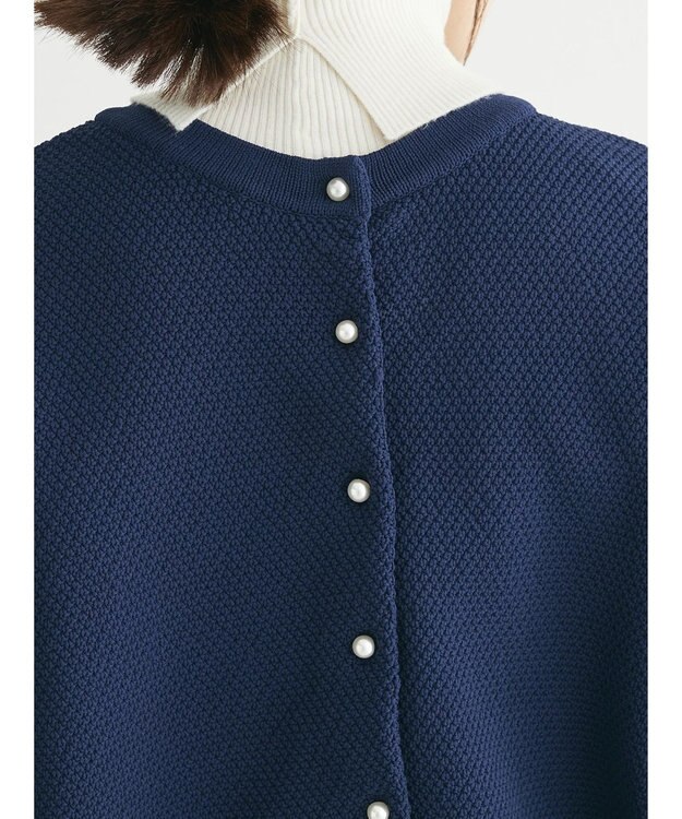 Green Parks ２ｗａｙ　パール釦ニットプルオーバー Dark Navy