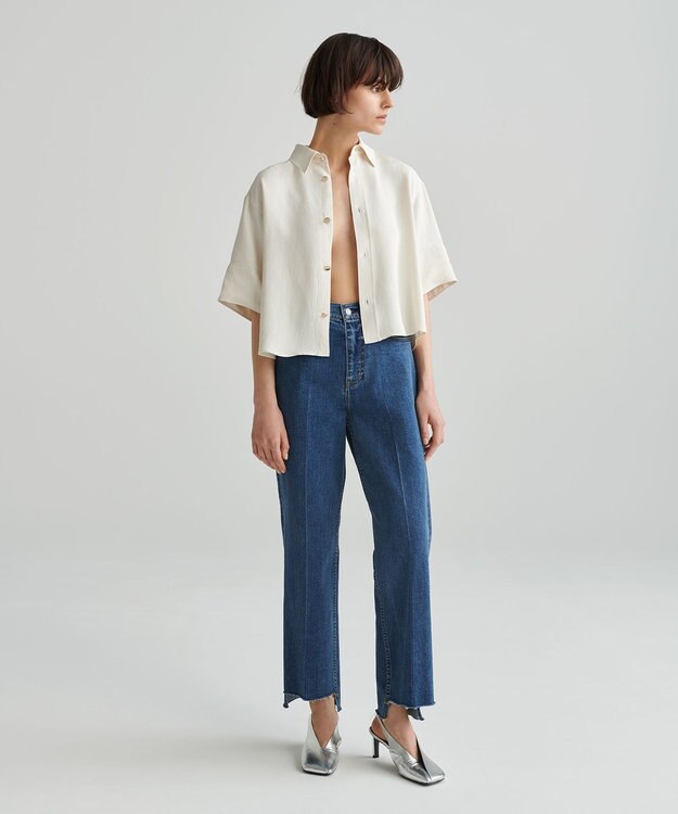 NAVE 【ReNAVE　洗える】ストレッチデニム ブルー