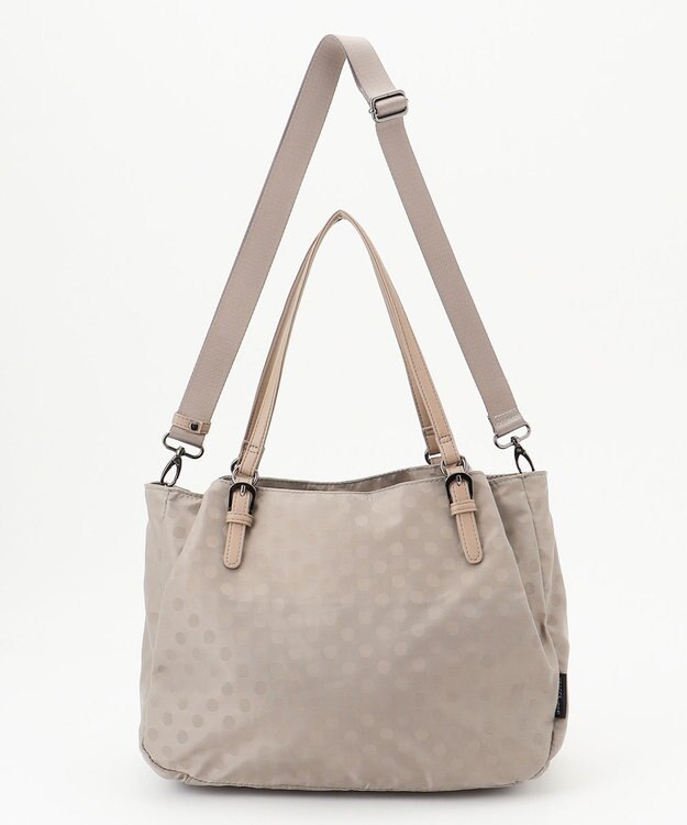 Y'SACCS 【Y’SACCS vous et】ドットジャカード マルチウェイトート Mサイズ グレージュ