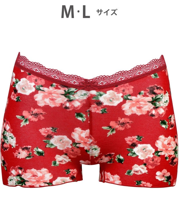 WACOAL 【ゆるふわパンツ】 ショーツ ボーイレングス やさしいはきごこち しめつけ感少ない PPD454 /ワコール レッド