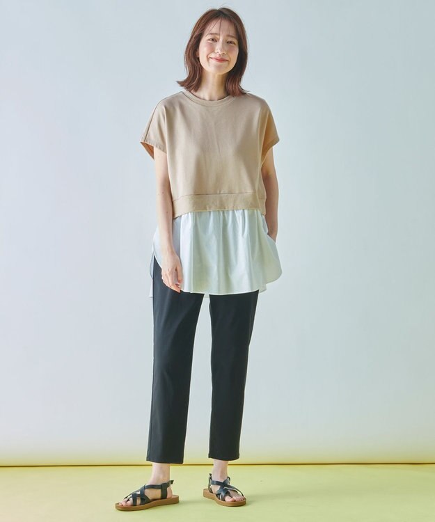 ANY L 【ウエストゴム/ストレッチ】大人の７daysデイリーパンツ ブラック