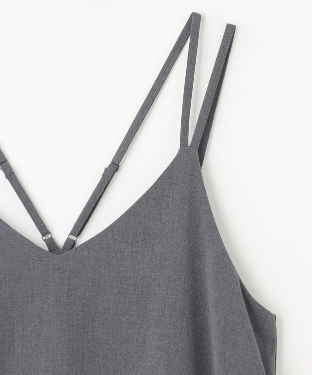 ANY 【洗濯機可能/ストレッチ】ウールライクキャミワンピース グレー