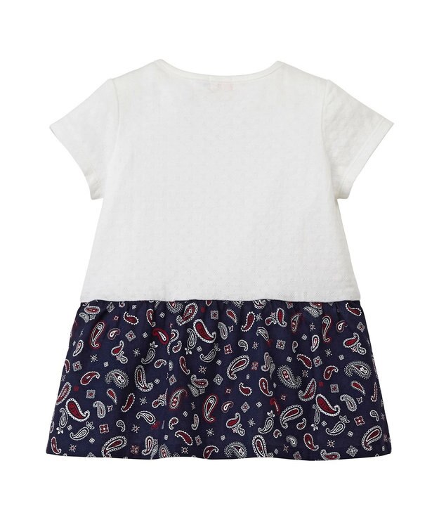 MIKI HOUSE HOT BISCUITS 【80-110cm】 ペイズリー柄 ワンピース 白