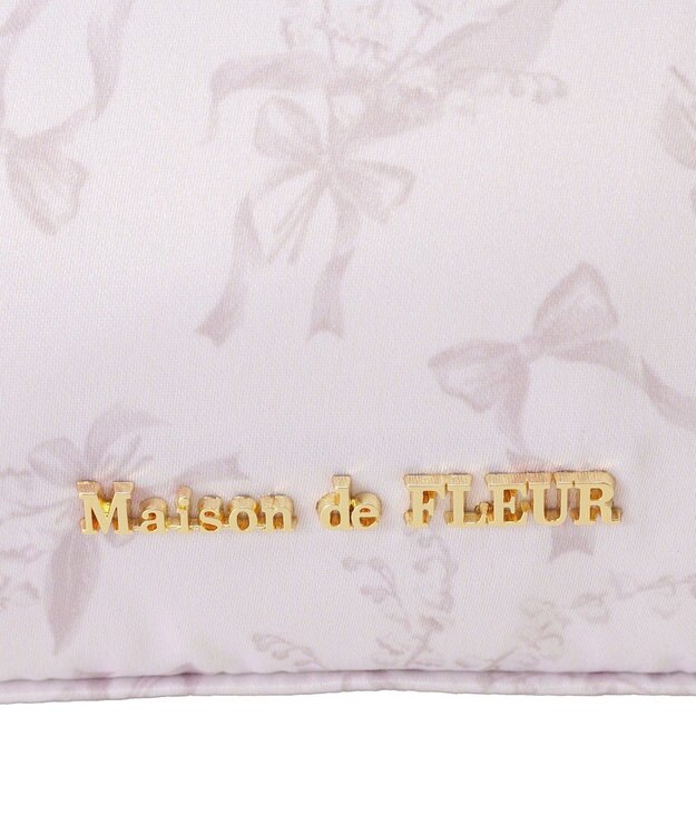 Maison de FLEUR すずらんプリントロングポーチ Grayish Pink