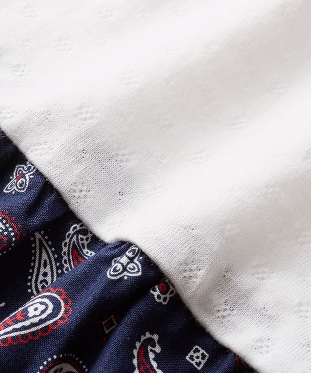 MIKI HOUSE HOT BISCUITS 【80-110cm】 ペイズリー柄 ワンピース 白