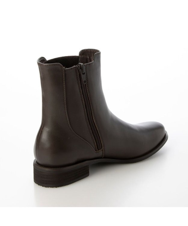 ing <ing>フラットサイドゴアブーツ ダークブラウンビー