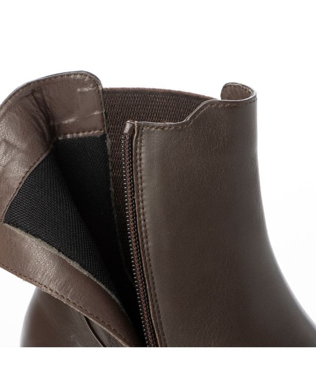 ing <ing>フラットサイドゴアブーツ ダークブラウンビー