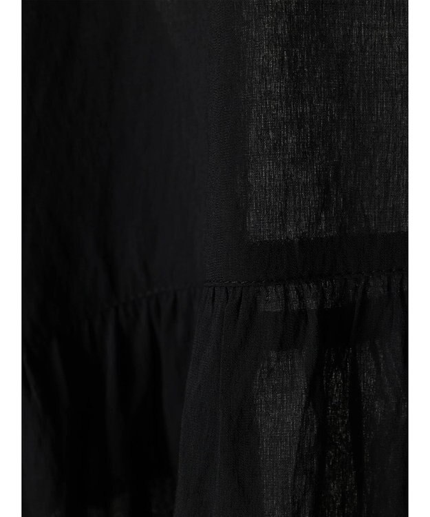 CRAFT STANDARD BOUTIQUE ウ゛ィンテージボイルティアード切替ブラウス Black