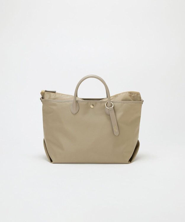 TOPKAPI 【Breath TOPKAPI】ナイロン レザーハンドル シンプル トートバッグ / 軽量 / A4対応 グレージュ