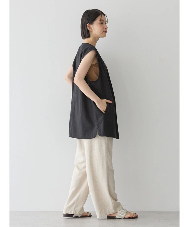 AMERICAN HOLIC リネンブレンドジレベスト Black