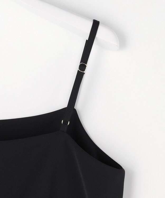 ANY SIS 【2SET】ジャガード ケープ トップス × サロペット ブラック