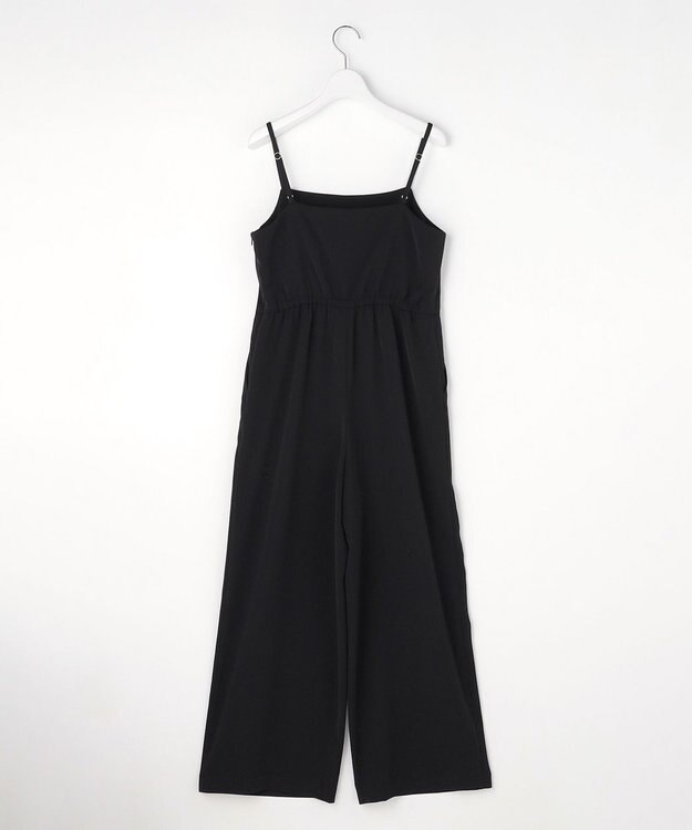 ANY SIS 【2SET】ジャガード ケープ トップス × サロペット ブラック