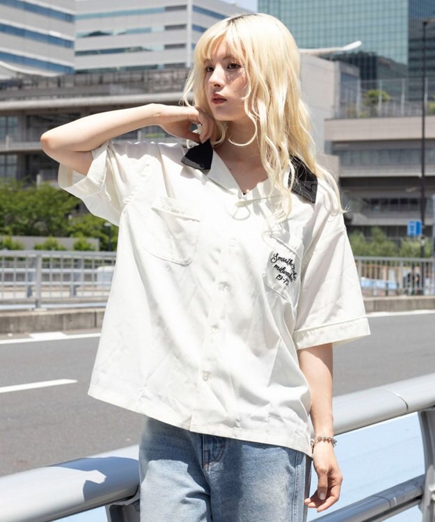 WEGO 【ユニセックス着用ITEM】ボーリングシャツ（SS） ホワイト
