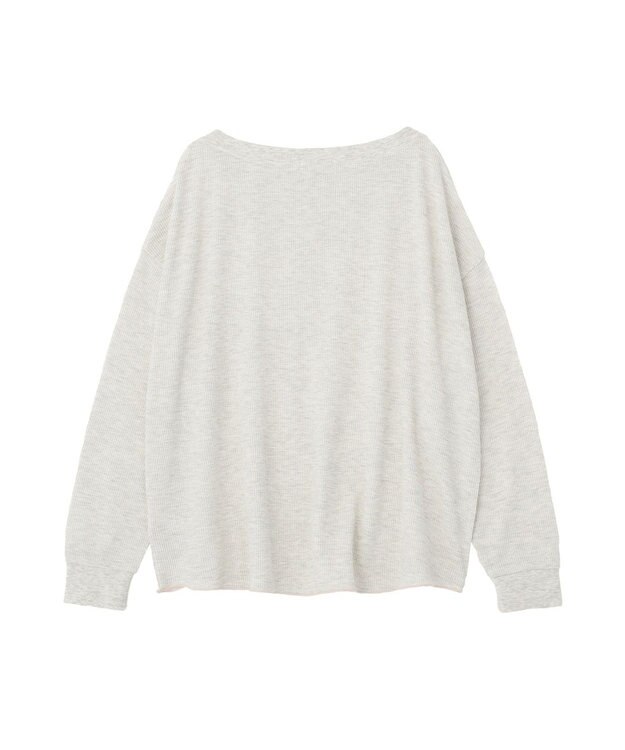 AMERICAN HOLIC 【選べる丈】ヘンリーネックワッフルメロープルオーバー Oatmeal