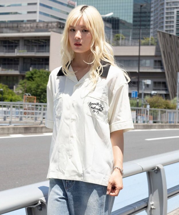 WEGO 【ユニセックス着用ITEM】ボーリングシャツ（SS） ホワイト