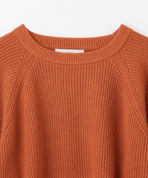 ANY 【洗濯機可】ウールブレンドクロップドニット オレンジ