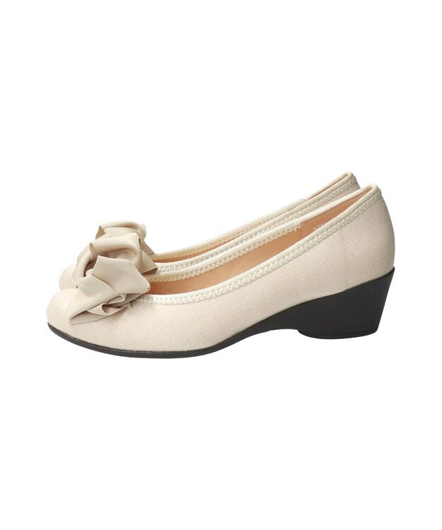 Bridget Birkin ＜3E＞【Bridget Birkin Walk】グログランリボンウォーキングパンプス ベージュ雑材