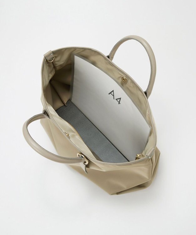 TOPKAPI 【Breath TOPKAPI】ナイロン レザーハンドル シンプル トートバッグ / 軽量 / A4対応 グレージュ