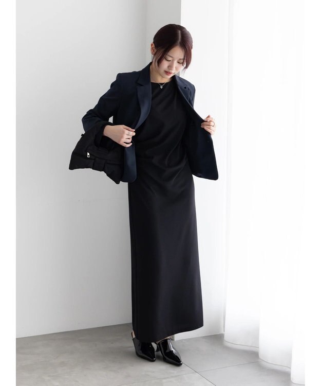 Te chichi フレア袖クロップトテーラードジャケット【AOYAMA FASHION ASSOCIATION × Te chichi】 ネイビー