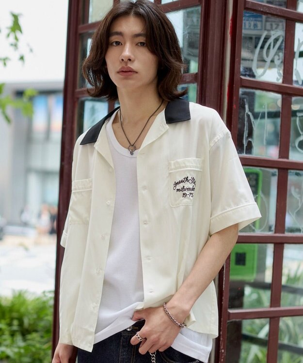 WEGO 【ユニセックス着用ITEM】ボーリングシャツ（SS） ホワイト