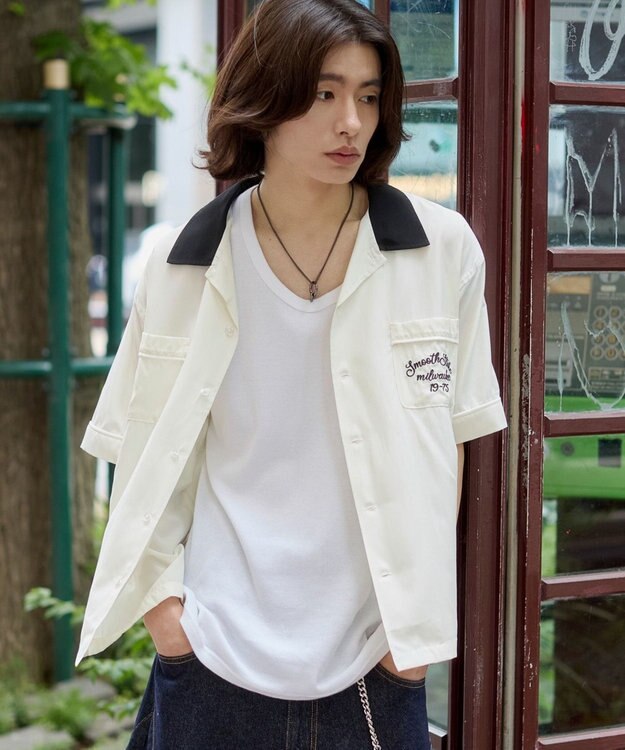 WEGO 【ユニセックス着用ITEM】ボーリングシャツ（SS） ホワイト