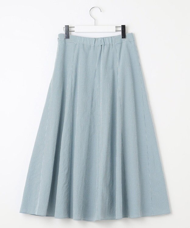 J.PRESS LADIES S 【洗える】アセVis ギンガム スカート シーグリーン系3