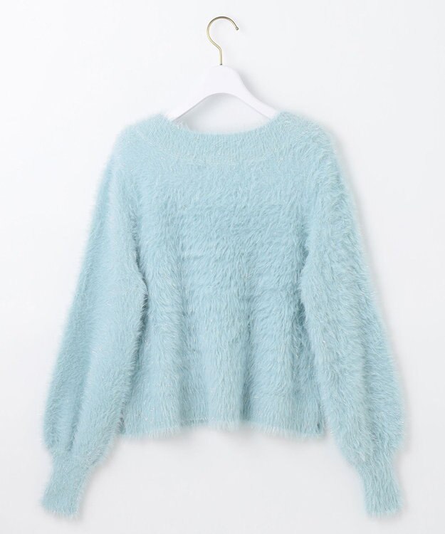 ANY SIS 【洗える】フィルムラメシャギー ニット ミント