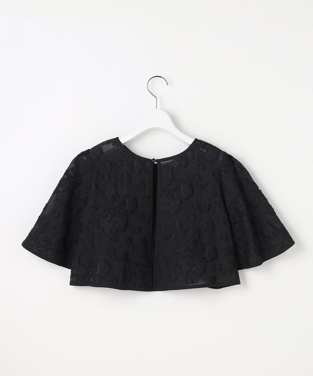 ANY SIS 【2SET】ジャガード ケープ トップス × サロペット ブラック