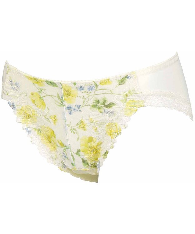 WACOAL ショーツ 【リボンブラ 脇すっきり】 BRB433とペア はきこみ丈あさめ ナイロンベア天竺素材(バック) レディース PRA133 /ワコール イエロー