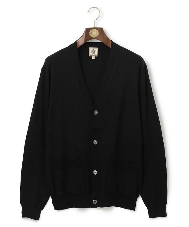 J.PRESS MEN ハイゲージ ニット カーディガン ブラック系