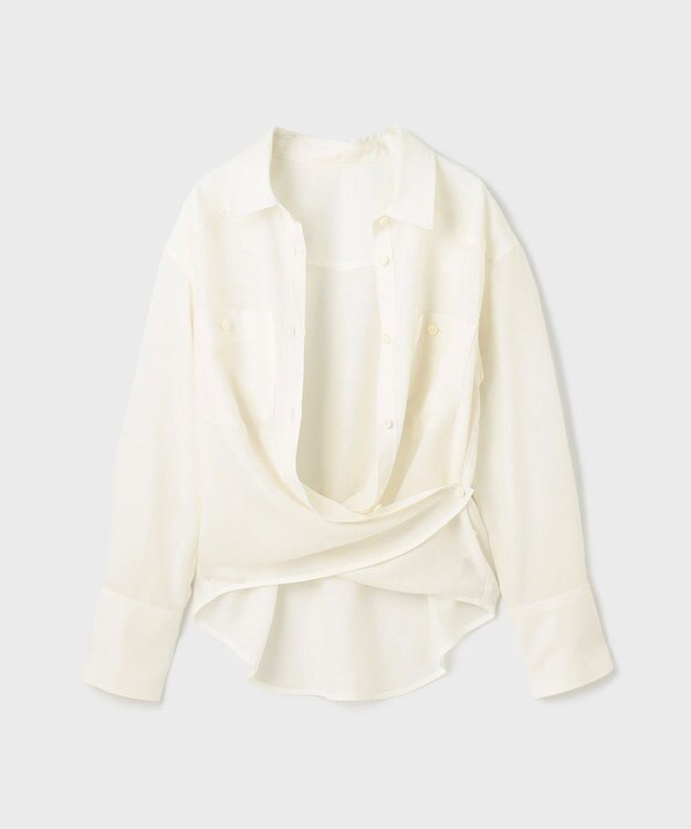 GRACE CONTINENTAL シアー2wayウエスタンシャツ キナリ