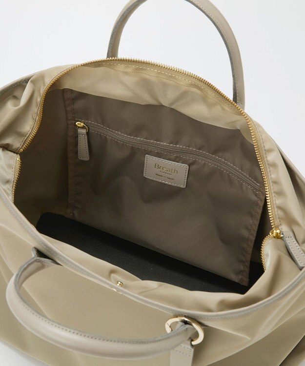 TOPKAPI 【Breath TOPKAPI】ナイロン レザーハンドル シンプル トートバッグ / 軽量 / A4対応 グレージュ