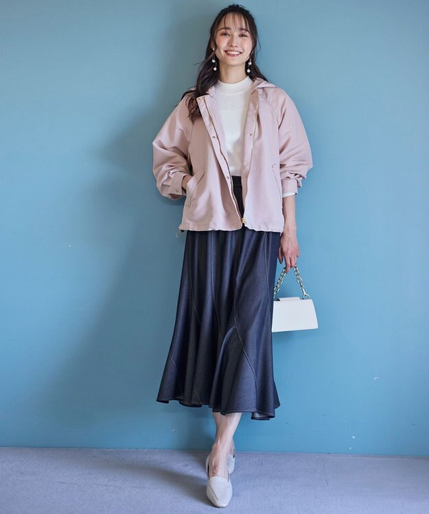 ANY SIS S 【撥水・UVカット・花粉ガード】2WAYラグランフーディ ブルゾン アイスピンク