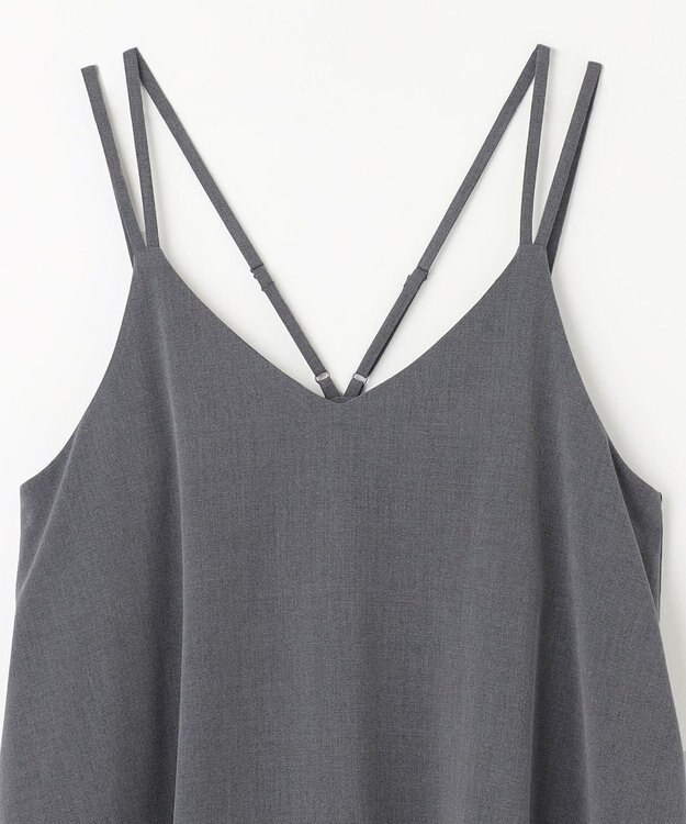 ANY 【洗濯機可能/ストレッチ】ウールライクキャミワンピース グレー