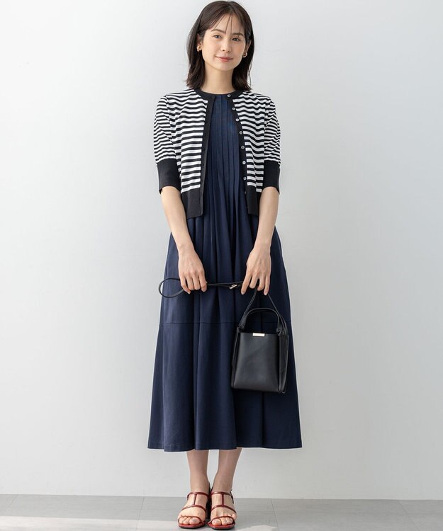 組曲 サマージャージタック ワンピース ネイビー系