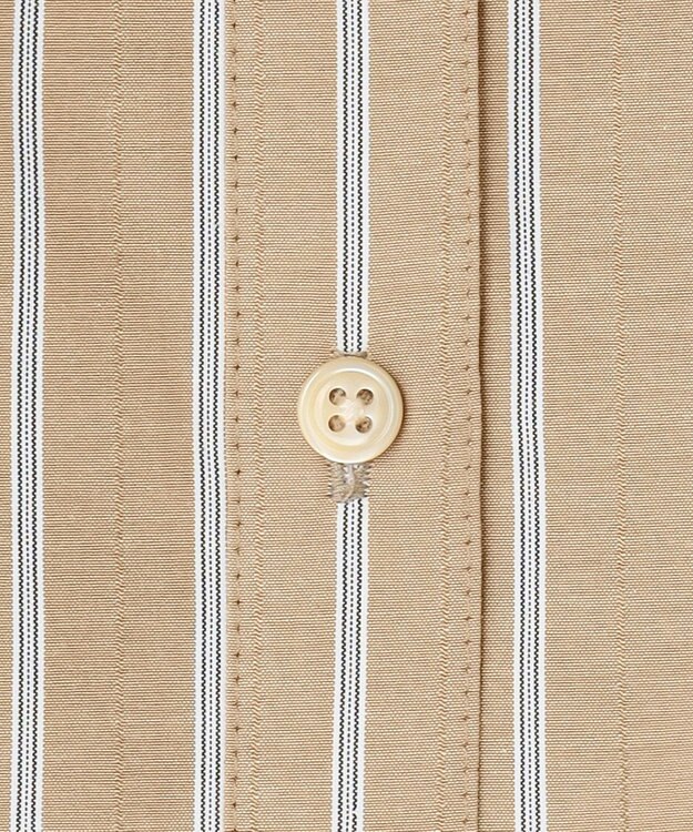 J.PRESS LADIES L TC ハイカウントストライプ シャツ ブラウス モカストライプ系