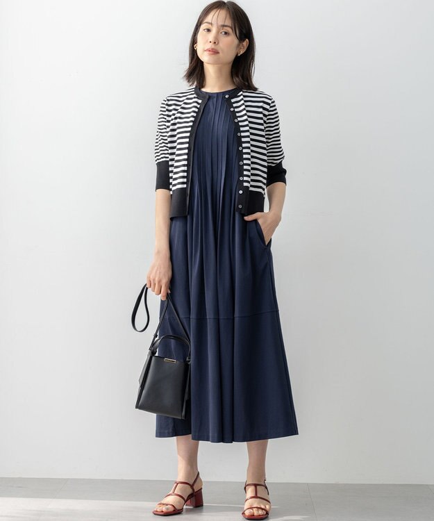 組曲 S サマージャージタック ワンピース ネイビー系