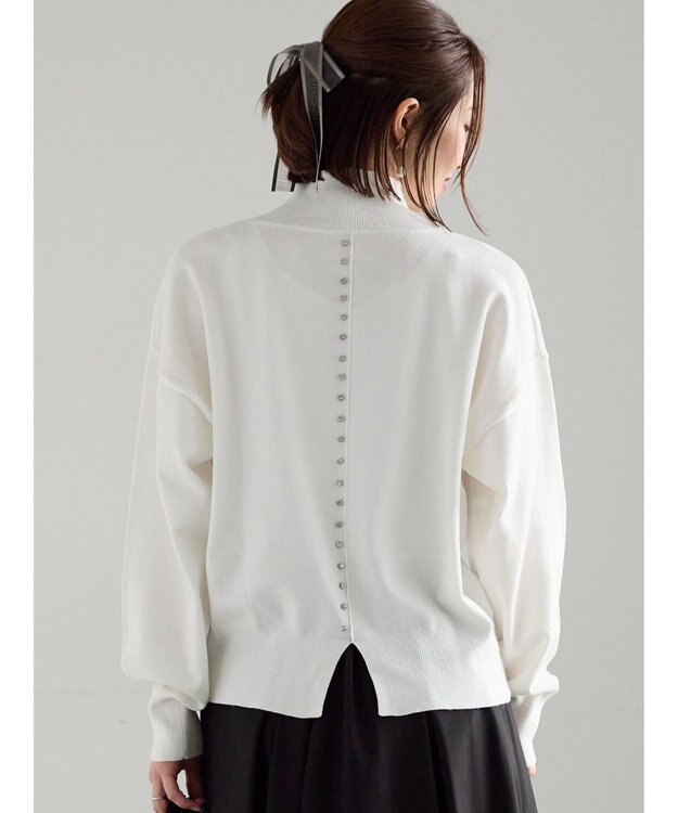 Te chichi バックビジューニット オフホワイト