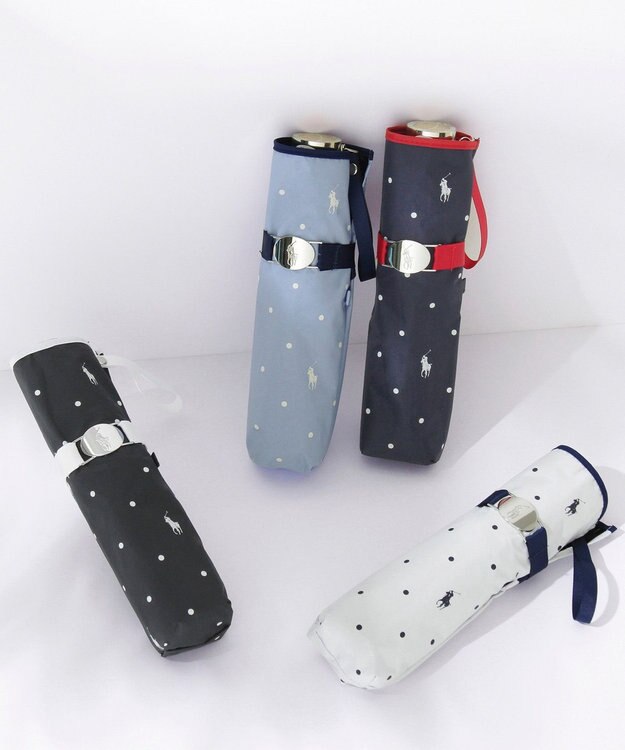 MOONBAT POLO RALPH LAUREN（ポロ ラルフローレン）晴雨兼用日傘 ドット 遮光率100% 遮熱 遮熱 UV